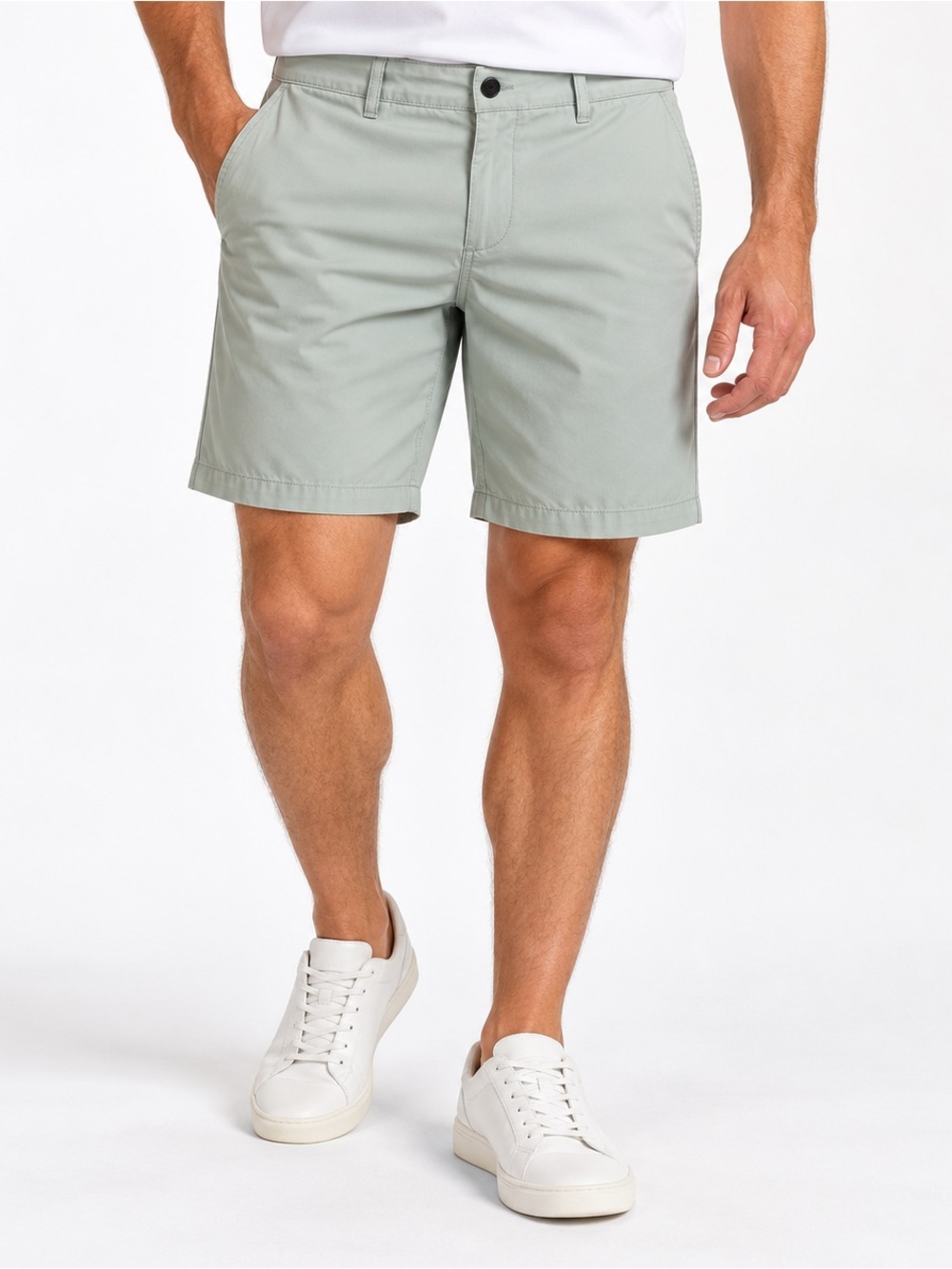 AP Across The Pond Shorts Mens 38 Light Green Stretch Chino Golf Casual RN152752